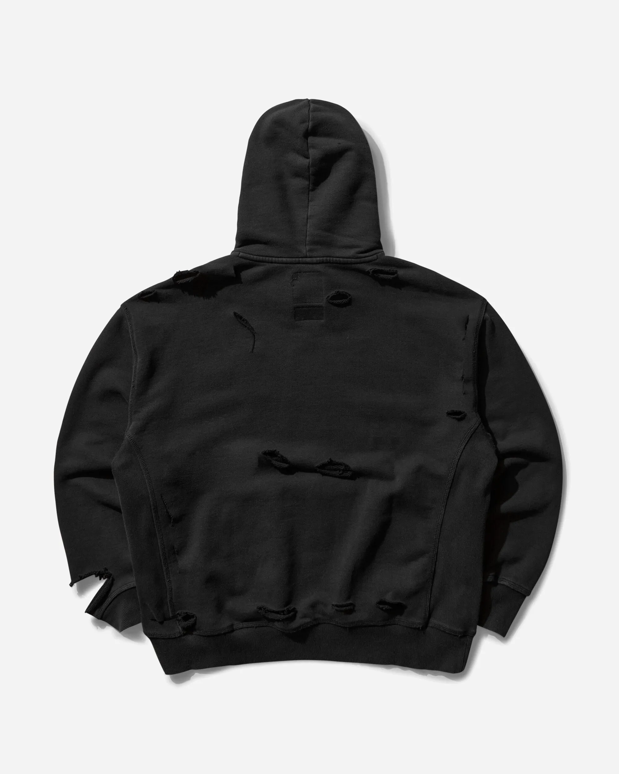 Slam Jam Destroyed Hoodie Black