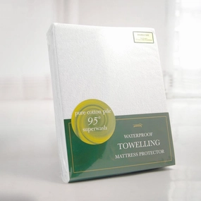 Slumberfleece Waterproof Towelling Mattress Protector Protectors & Toppers,mattress protector waterproof