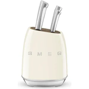 Smeg Retro-Style Knife Block with Knives KBSF01CR jute rug, burlap rug