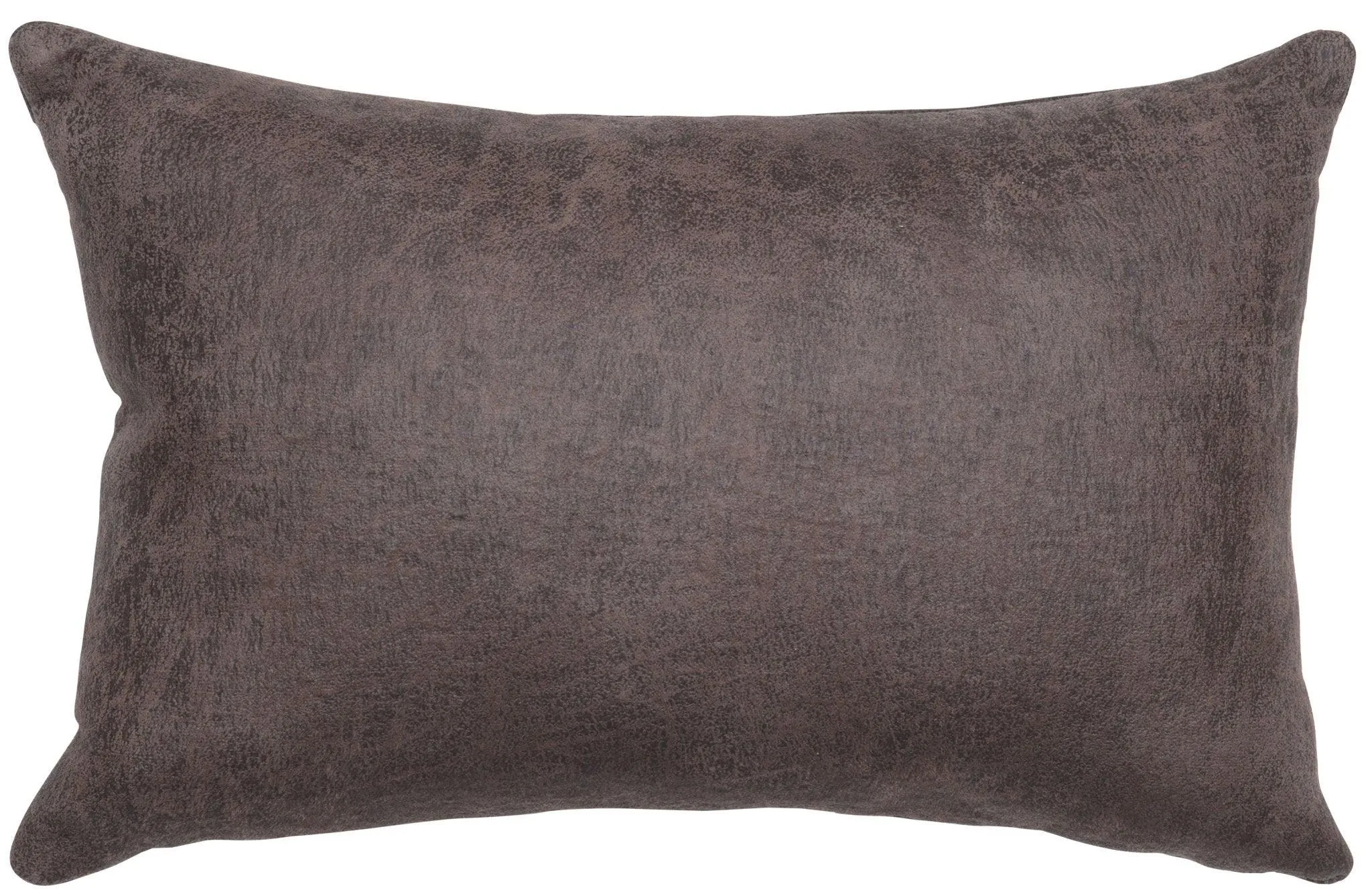 Smoke Faux Leather Accent Pillow