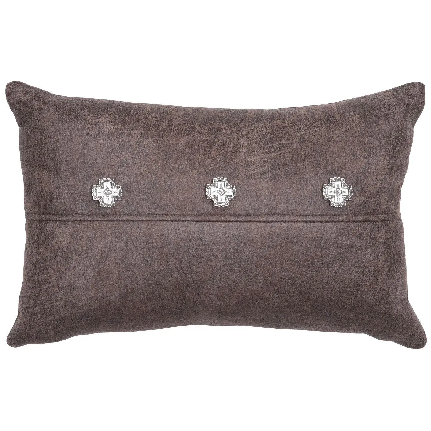Smoke Faux Leather Accent Pillow luxury bedding, duvet cover