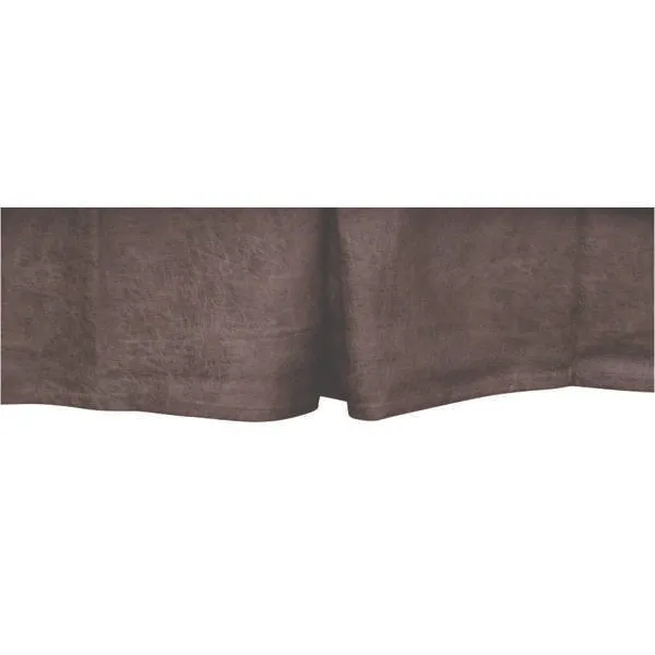 Smoke Faux Leather Bedskirt bed skirt, dust ruffle