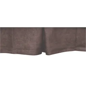 Smoke Faux Leather Bedskirt bed skirt, dust ruffle