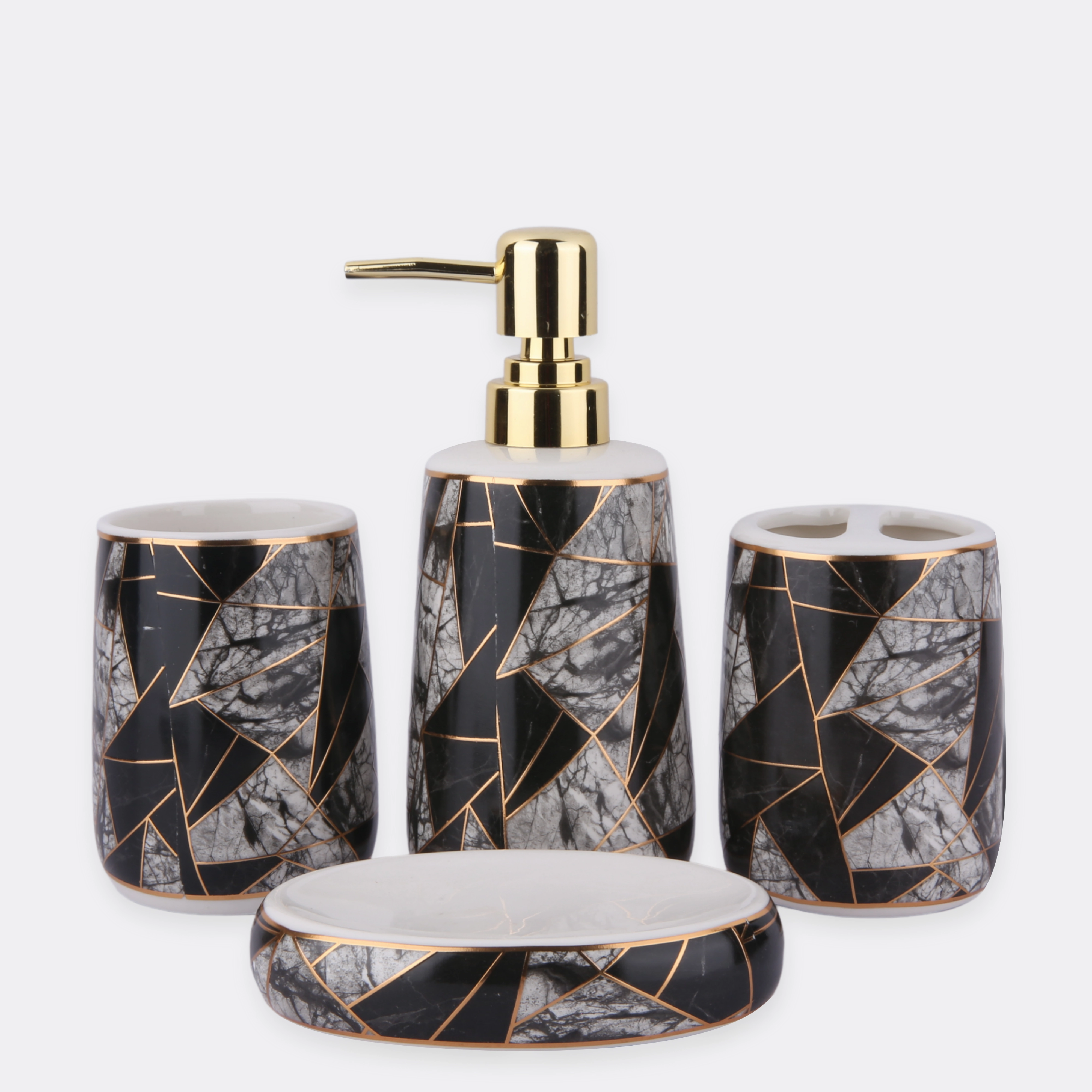 Smudge Bath Set Shower Curtain,Waterproof Curtain