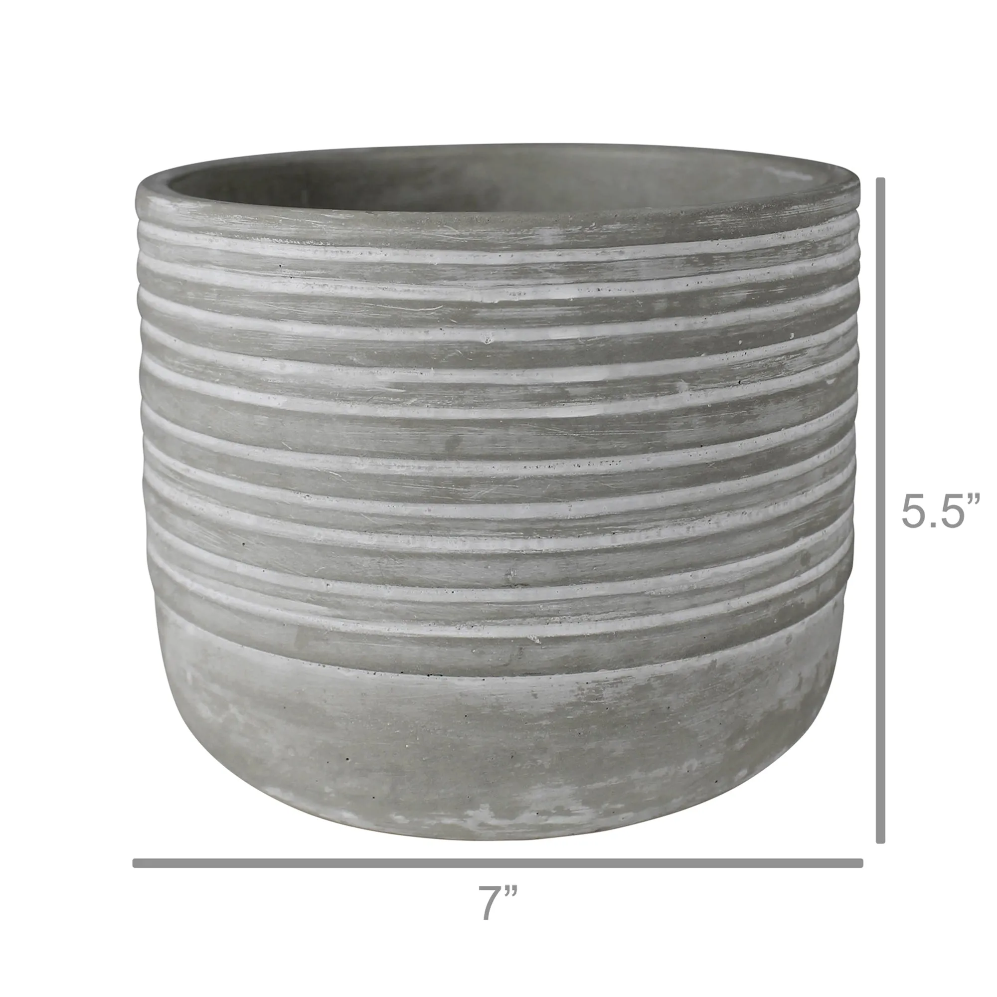 Sorrel Cachepot, Cement - Lrg