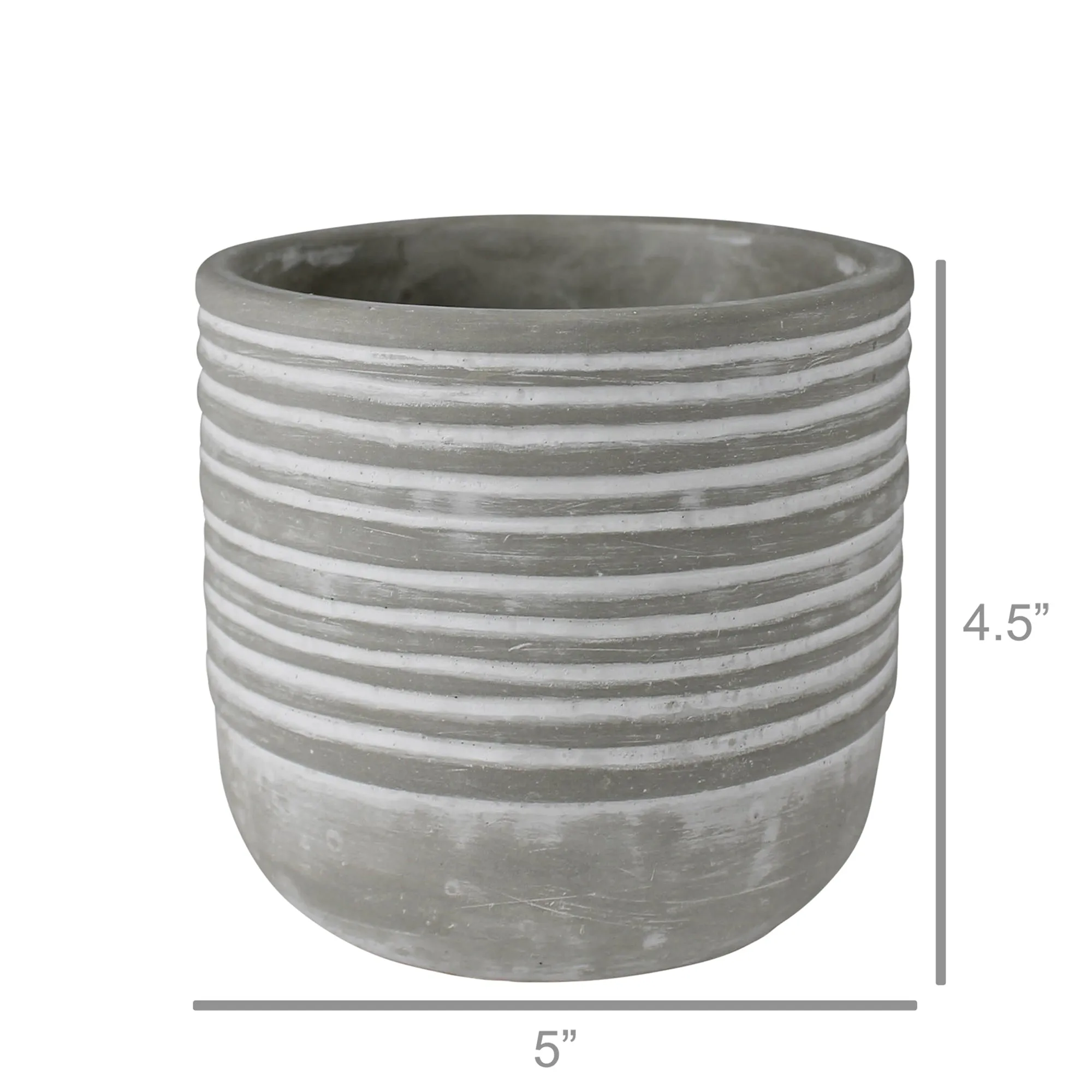 Sorrel Cachepot, Cement - Med