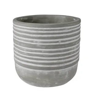 Sorrel Cachepot, Cement - Med Vase,Ceramic Vase