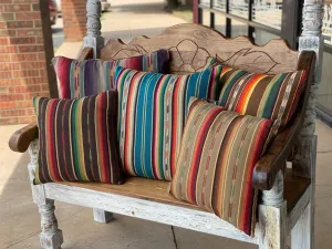 Southwestern Serape Stripe Throw Pillows storage cart, utility cart