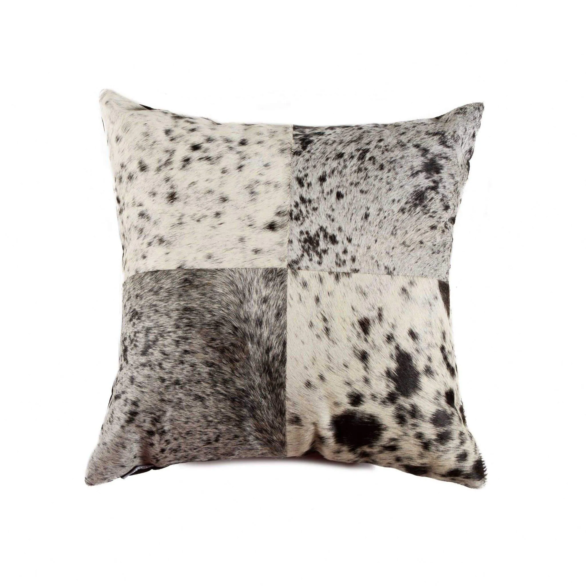 Speckled Black & White Cuatro Cowhide Pillow storage cart, utility cart