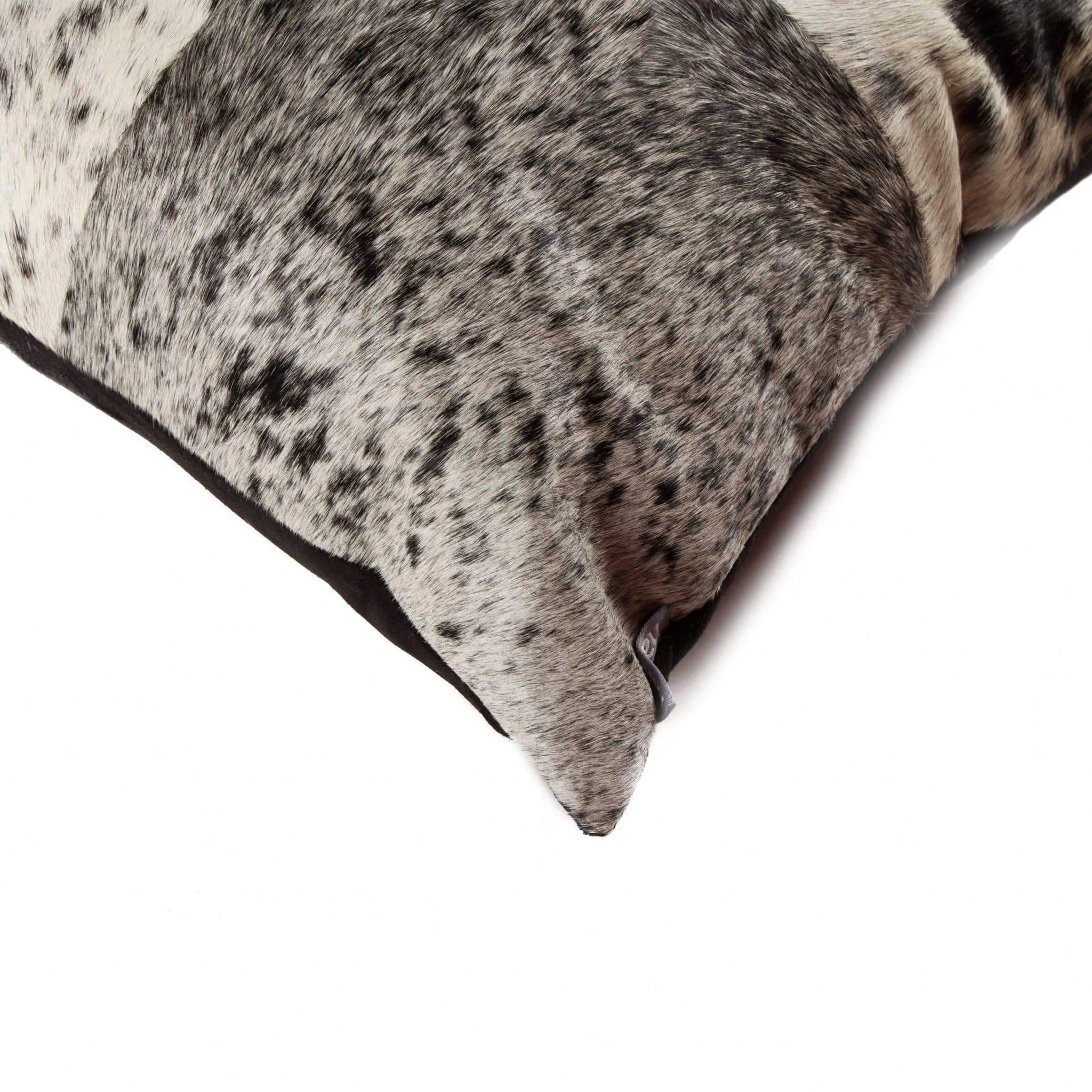 Speckled Black & White Cuatro Cowhide Pillow