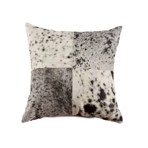 Speckled Black & White Cuatro Cowhide Pillow storage cart, utility cart