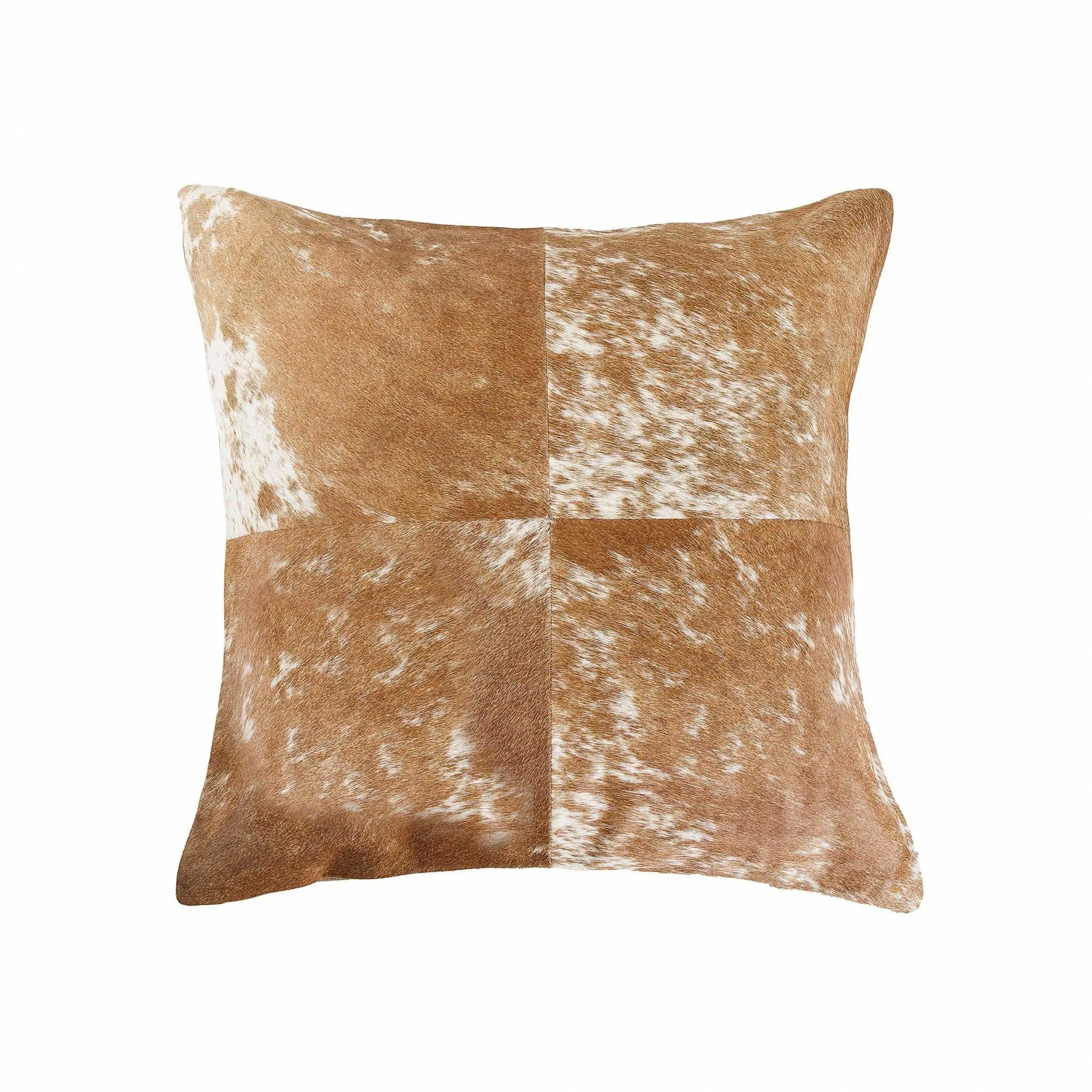 Speckled Tan Cuatro Cowhide Pillow storage cart, utility cart