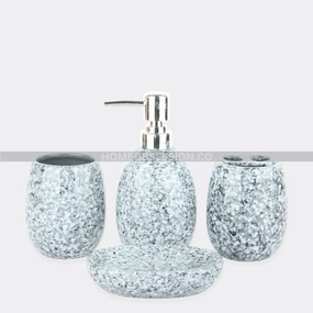 Speckled Bath Set Shower Curtain,Waterproof Curtain