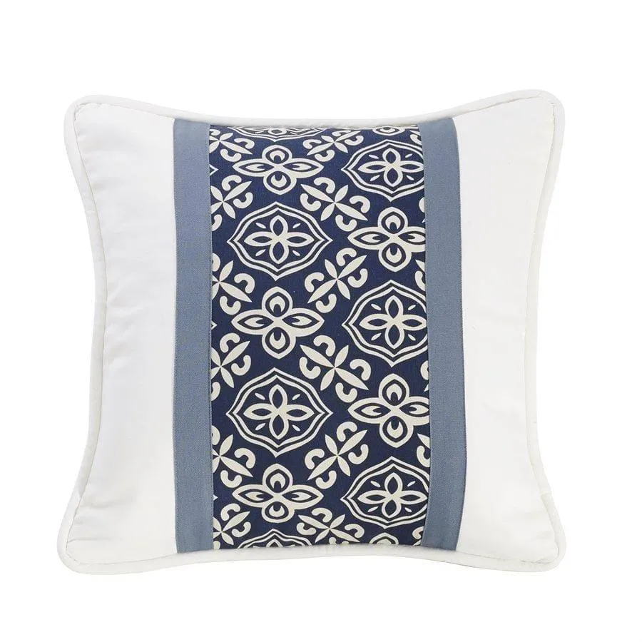 St. Clair Paneled Navy Blue Throw Pillow storage cart, utility cart