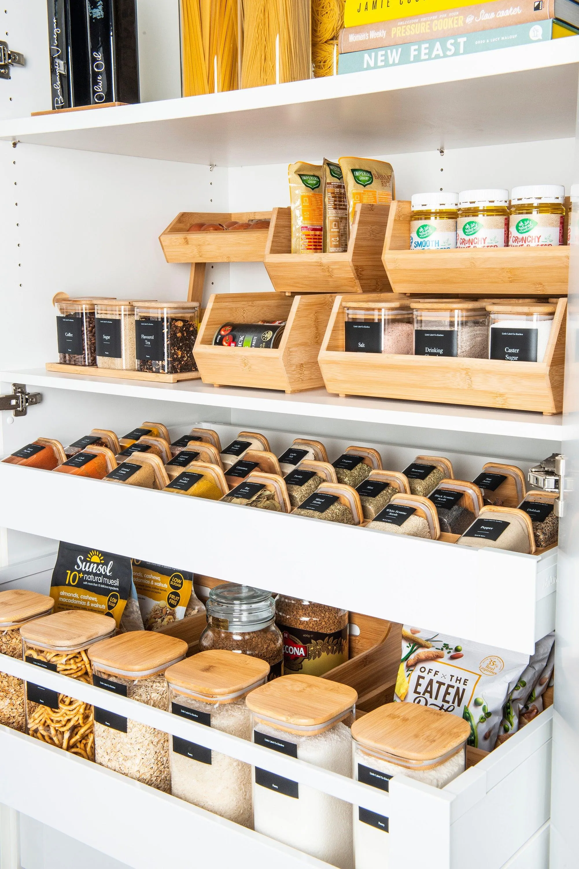 Stackable Bamboo Organiser Pantry Pack