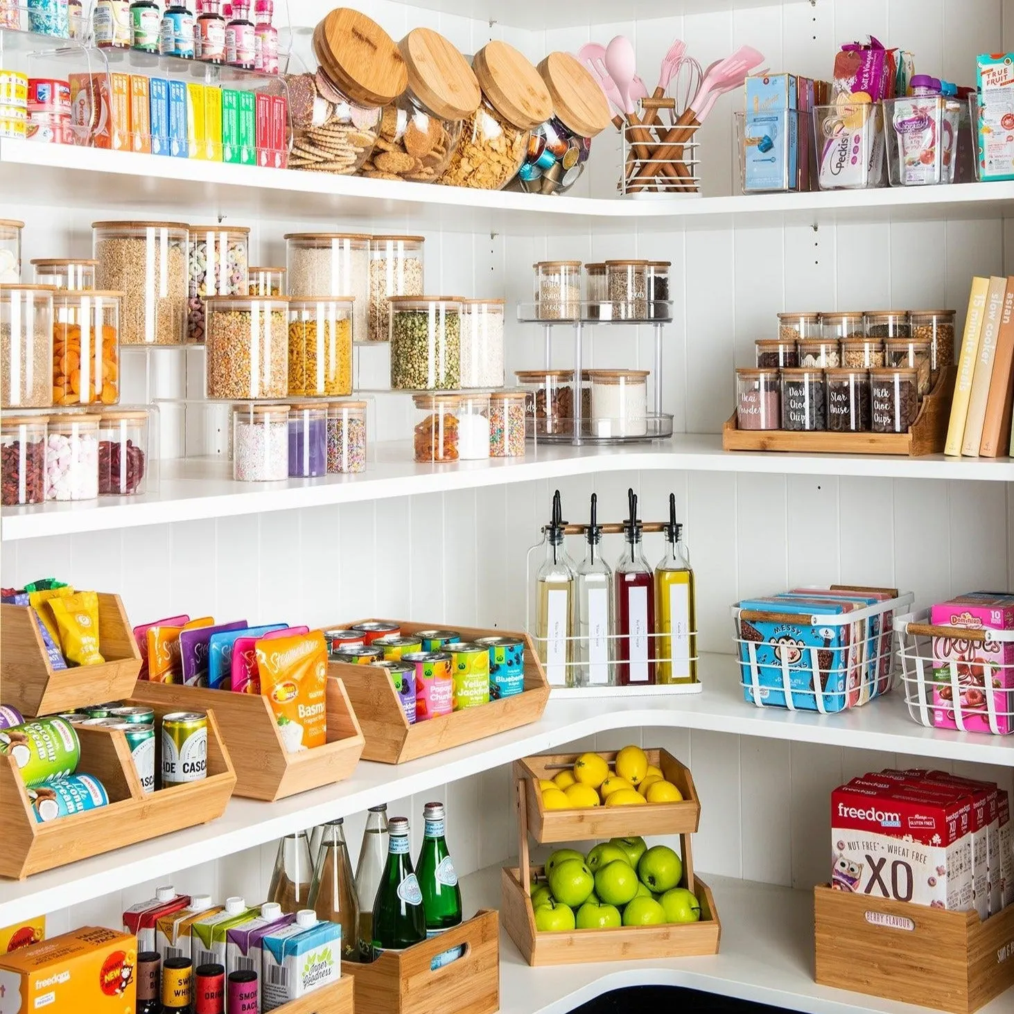 Stackable Bamboo Organiser Pantry Pack