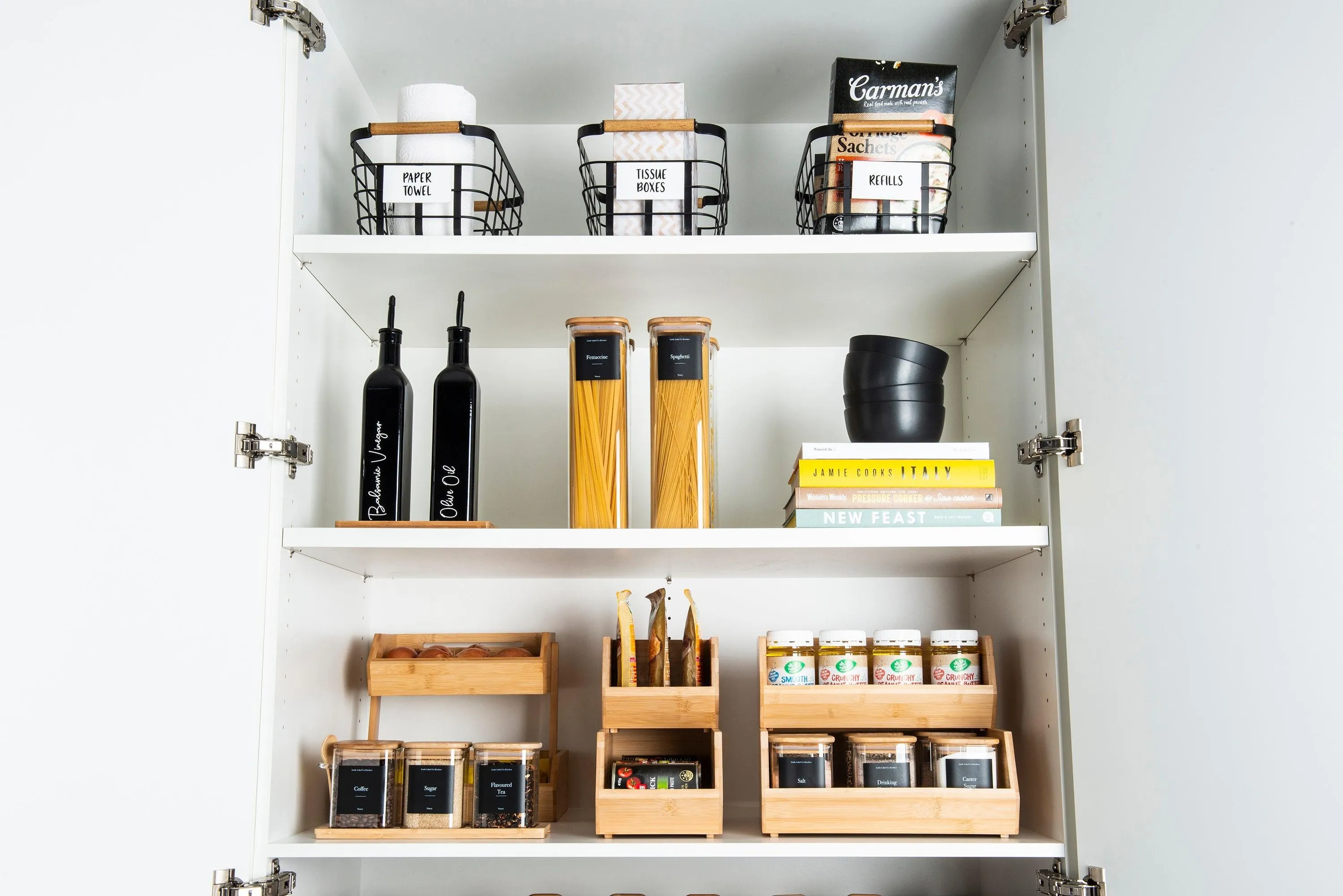Stackable Bamboo Organiser Pantry Pack