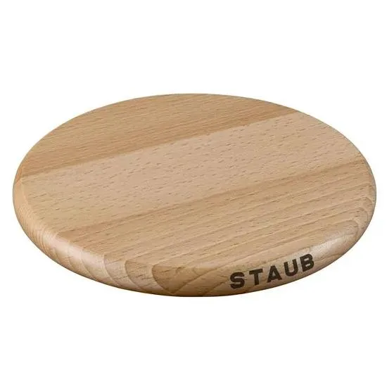 Staub 16cm Round Magnetic Beech Trivet 1004527 table lamp, bedside lamp