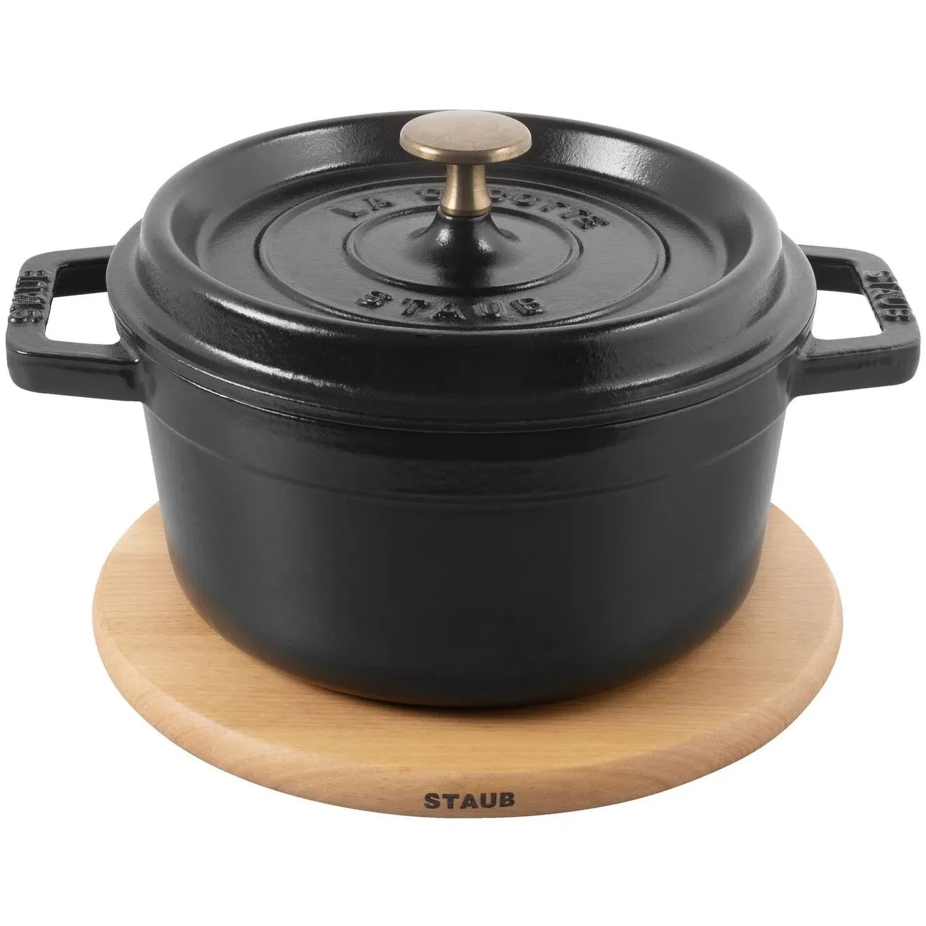 Staub 16cm Round Magnetic Beech Trivet 1004527