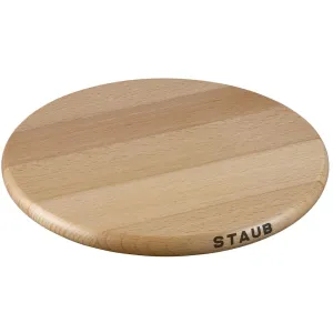 Staub 23cm Round Magnetic Beech Trivet 1004526 table lamp, bedside lamp