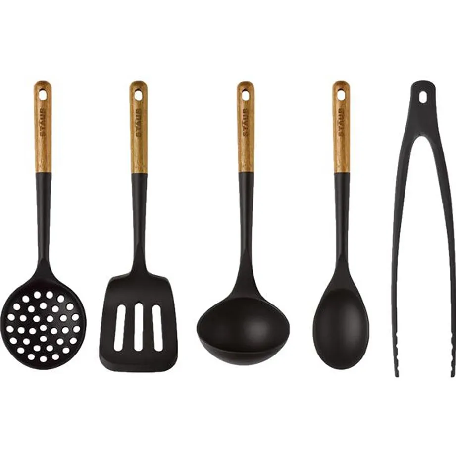 Staub 5-Piece Silicone Kitchen Utensil Set 1014542 kitchen storage, pantry organizer