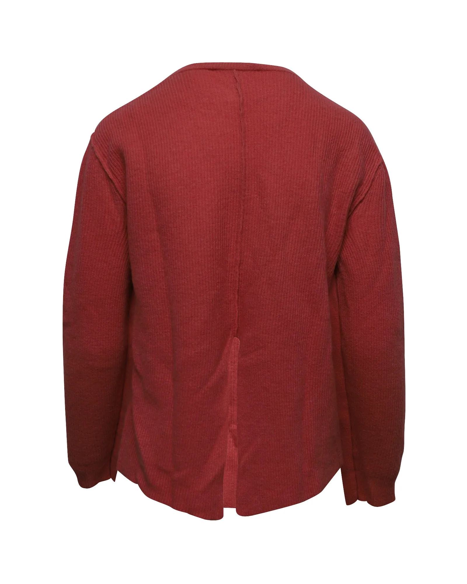 Stella Mccartney Back Slit Oversized Jumper in Coral Pink Wool