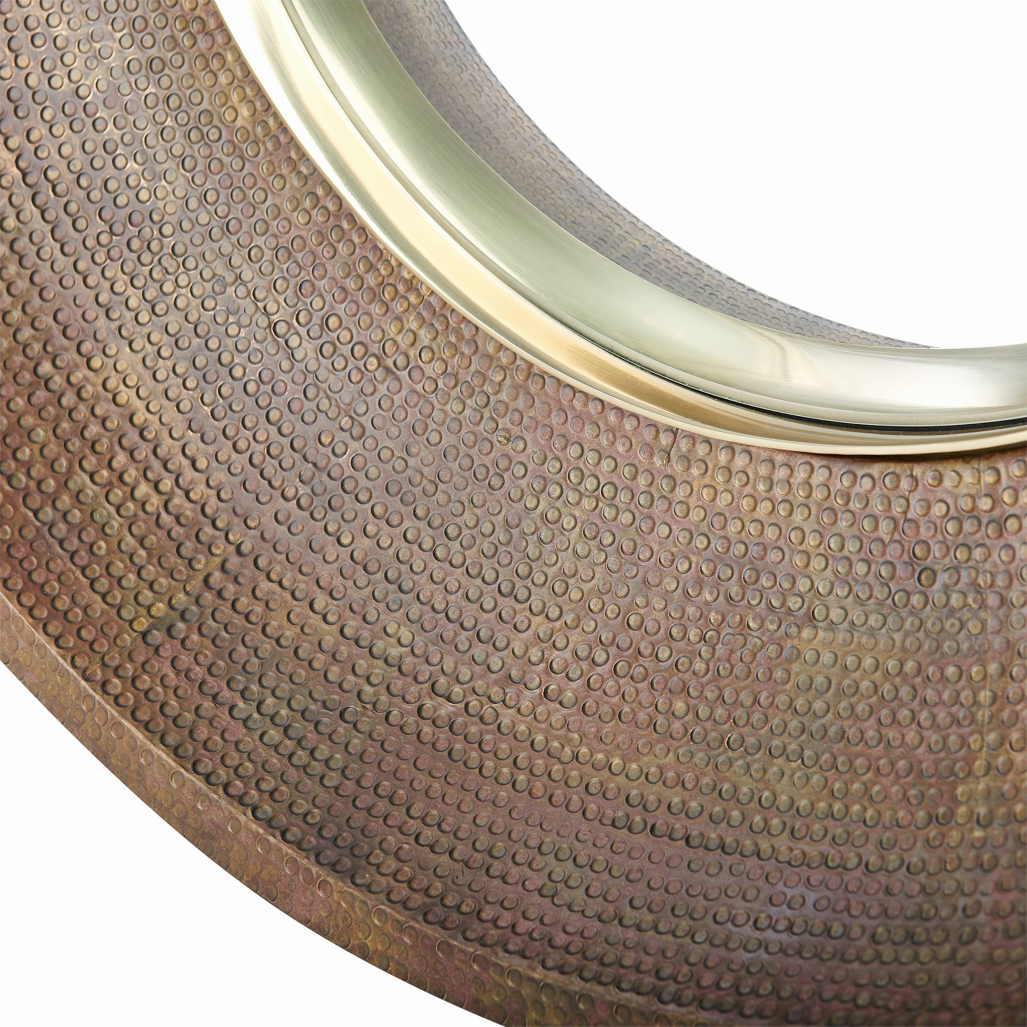 Stella Antique Brass Round Convex Mirror