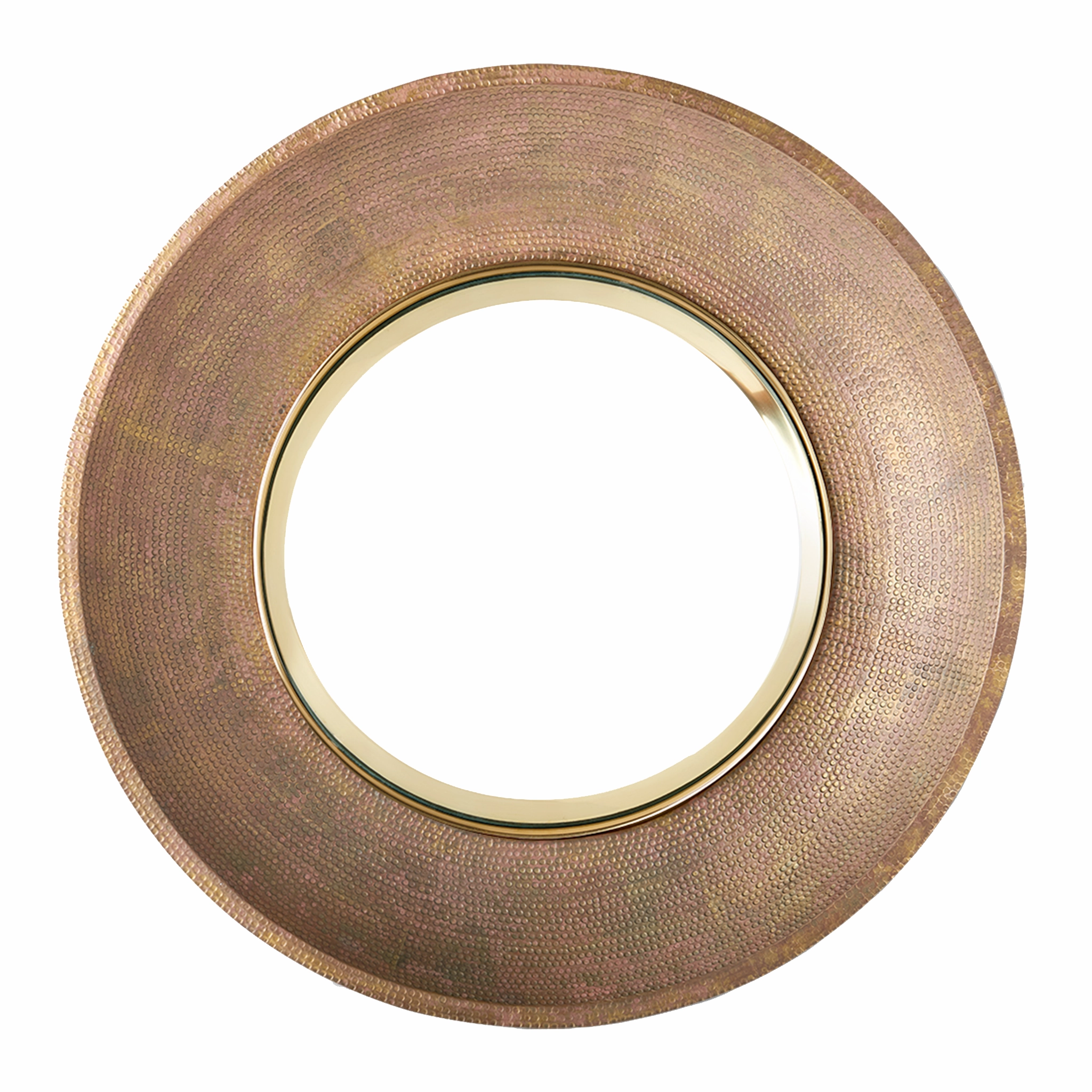 Stella Antique Brass Round Convex Mirror