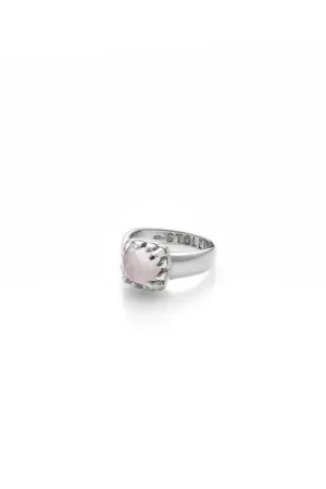 Stolen Girlfriends Club Jewellery Stolen Baby Claw Ring Silver Rose Quartz