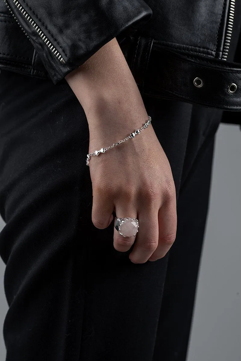 Stolen Girlfriends Club Jewellery Stolen Girlfriends Club - Claw Ring - Rose Quartz
