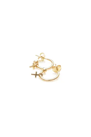 Stolen Girlfriends Club Jewellery Stolen Girlfriends Club - Cross Anchor Sleeper Gold Plated