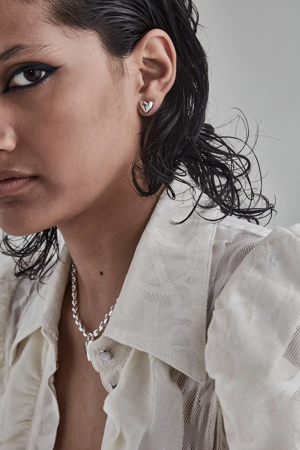 Stolen Girlfriends Club Jewellery Stolen Girlfriends Club - Full Heart Stud Earring