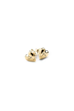 Stolen Girlfriends Club Jewellery Stolen Girlfriends Club - Full Heart Studs Gold Plate