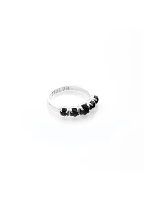 Stolen Girlfriends Club Jewellery Stolen Girlfriends Club - Halo Cluster Ring - Onyx