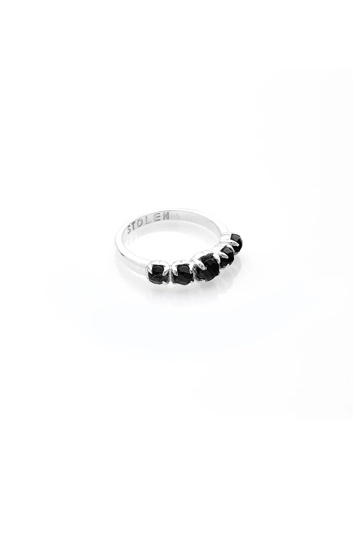 Stolen Girlfriends Club Jewellery Stolen Girlfriends Club - Halo Cluster Ring - Onyx
