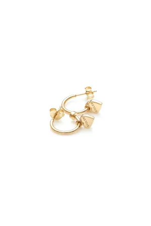 Stolen Girlfriends Club Jewellery Stolen Girlfriends Club - Heart Anchor Earring - Gold Plated