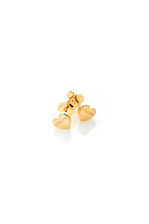 Stolen Girlfriends Club Jewellery Stolen Girlfriends Club - Heart Earrings - Gold Plated