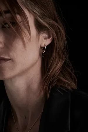 Stolen Girlfriends Club Jewellery Stolen Girlfriends Club - Love Claw Anchor Earrings Onyx Gold Plated