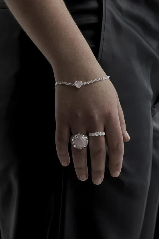 Stolen Girlfriends Club Jewellery Stolen Girlfriends Club - Love Claw Bracelet - Rose Quartz