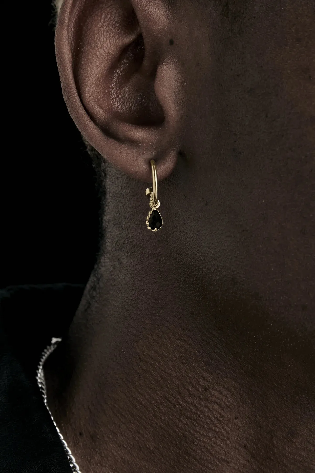 Stolen Girlfriends Club Jewellery Stolen Girlfriends Club - Love Claw Drop Anchor Sleeper Gold Plated Onyx