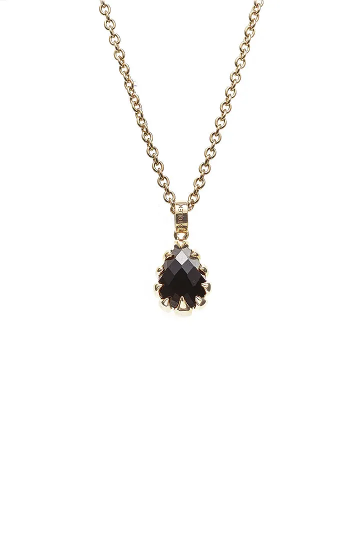 Stolen Girlfriends Club Jewellery Stolen Girlfriends Club - Love Claw Drop Necklace Gold Plated Onyx