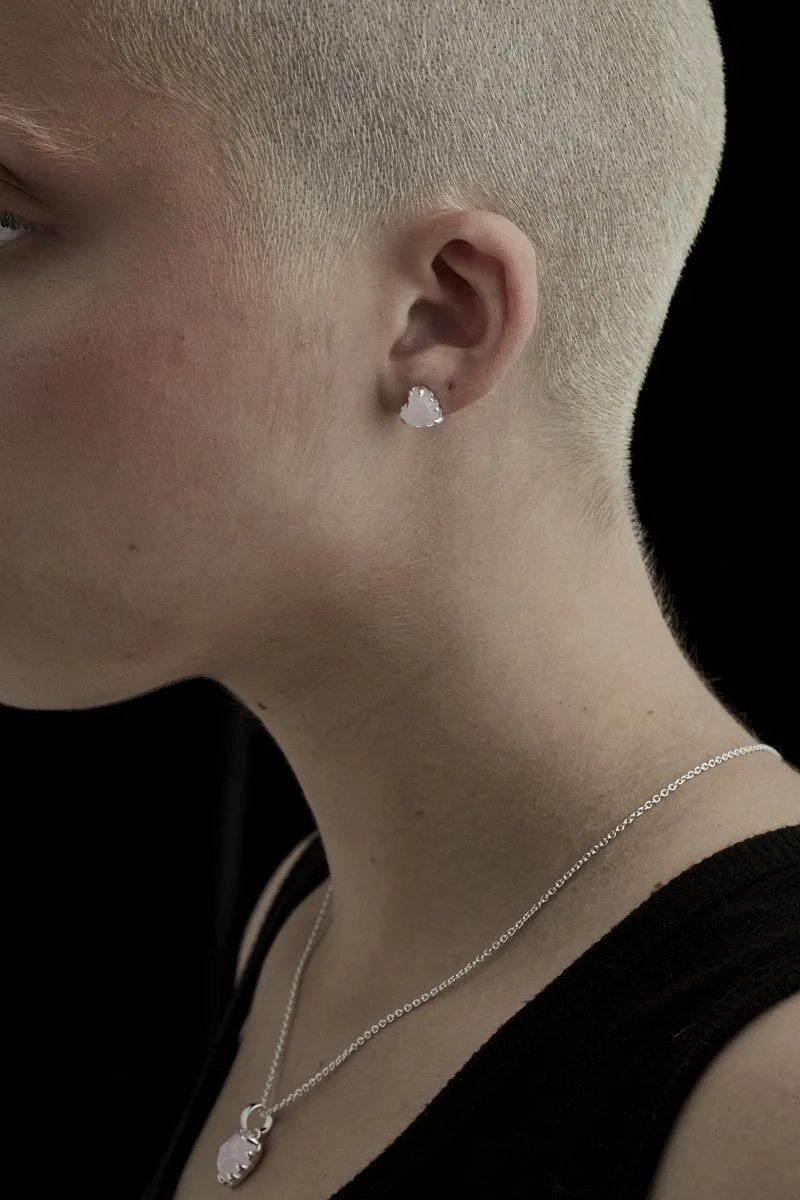 Stolen Girlfriends Club Jewellery Stolen Girlfriends Club - Love Claw Earrings - Rose Quartz