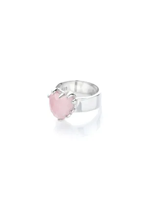 Stolen Girlfriends Club Jewellery Stolen Girlfriends Club - Love Claw Ring - Rose Quarts