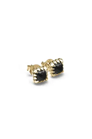 Stolen Girlfriends Club Jewellery Stolen Girlfriends Club - Mini Claw Studs Gold Plated Onyx