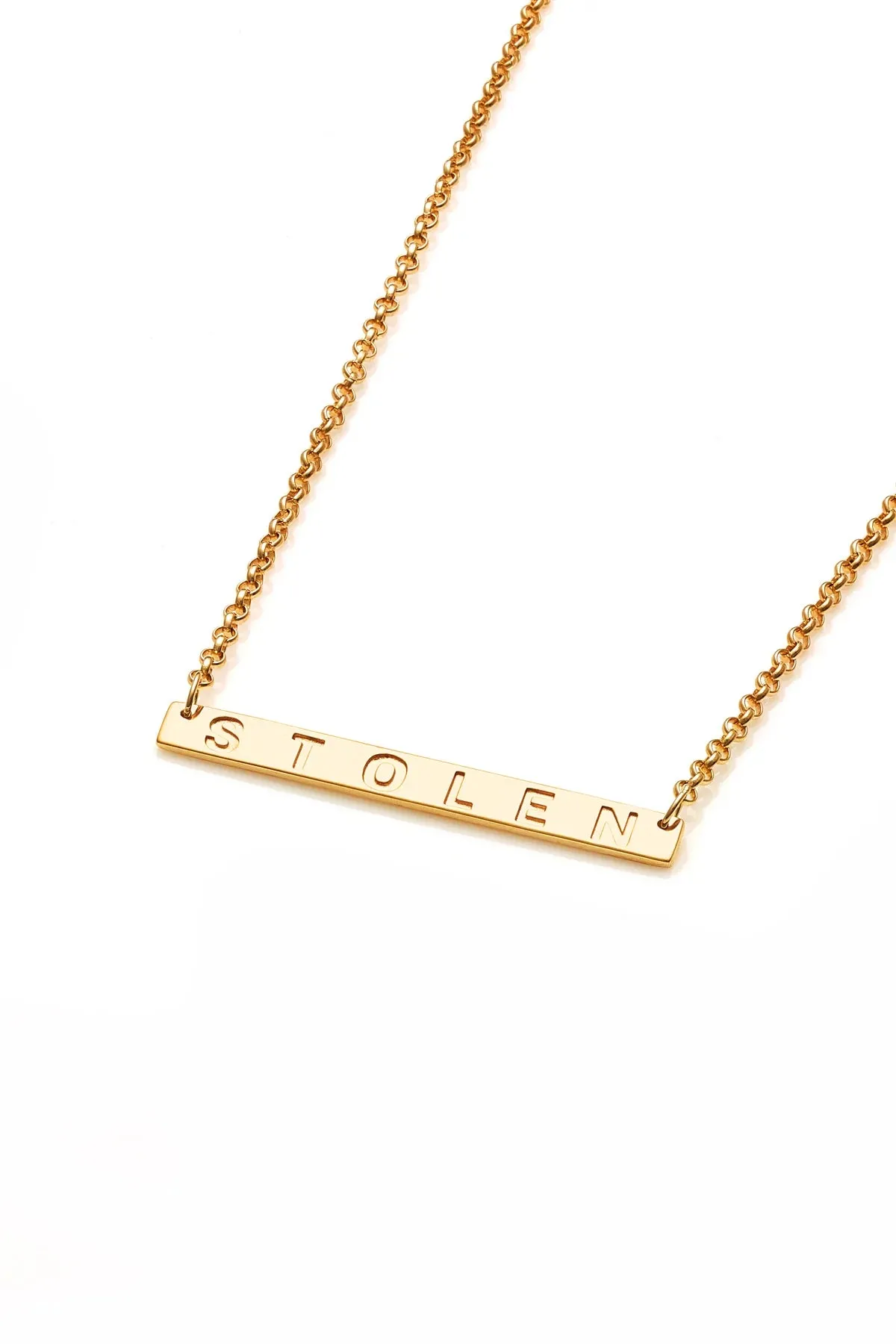 Stolen Girlfriends Club Jewellery Stolen Girlfriends Club - Plank Necklace Gold Plated