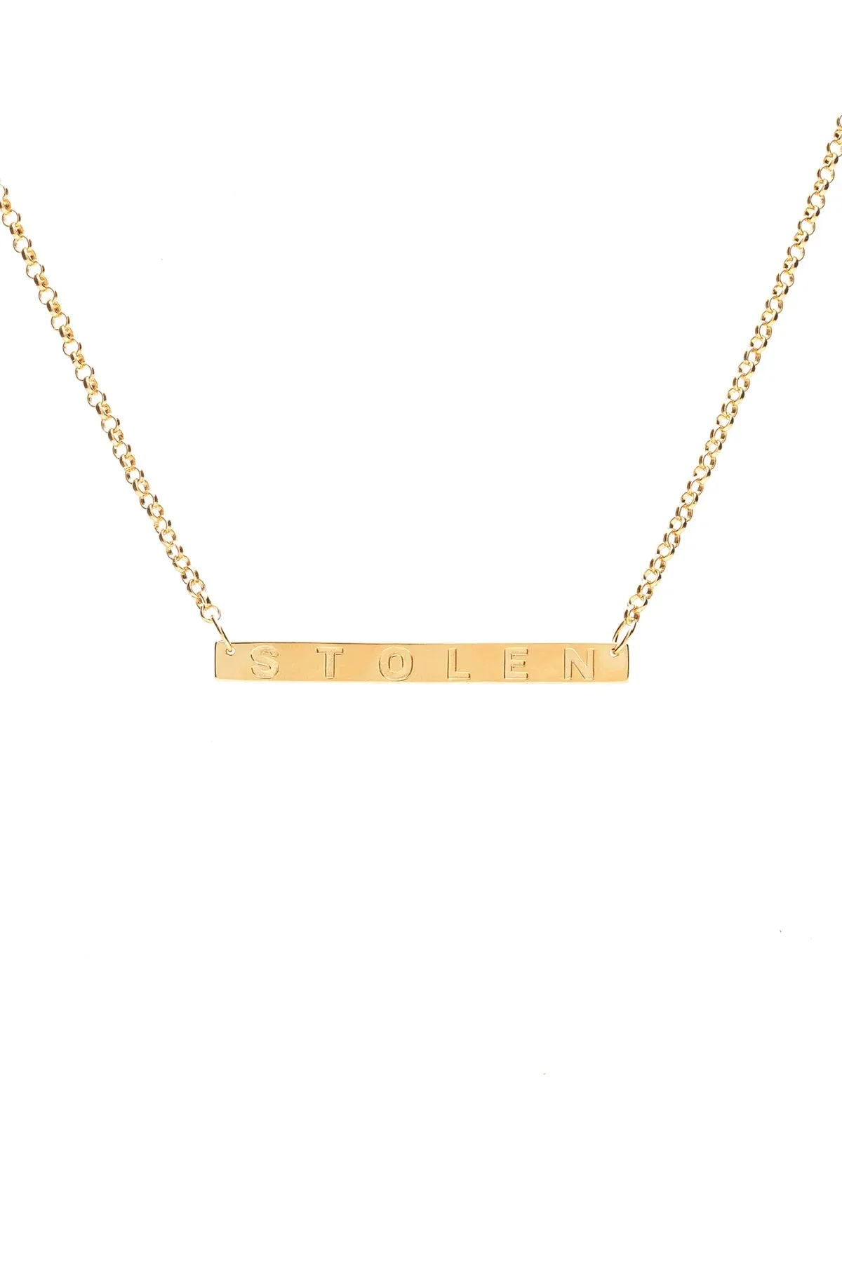 Stolen Girlfriends Club Jewellery Stolen Girlfriends Club - Plank Necklace Gold Plated