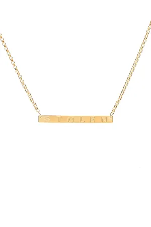 Stolen Girlfriends Club Jewellery Stolen Girlfriends Club - Plank Necklace Gold Plated