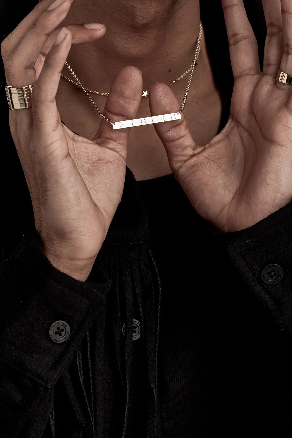 Stolen Girlfriends Club Jewellery Stolen Girlfriends Club - Plank Necklace Gold Plated