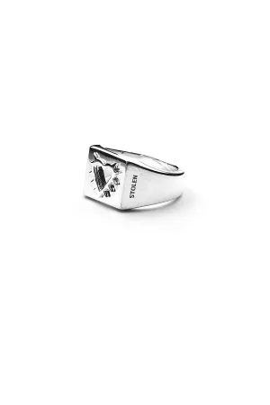 Stolen Girlfriends Club Jewellery Stolen Girlfriends Club - Raised Spiked Heart Signet Ring