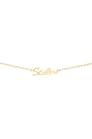 Stolen Girlfriends Club Jewellery Stolen Girlfriends Club - Script Bracelet Gold Plated